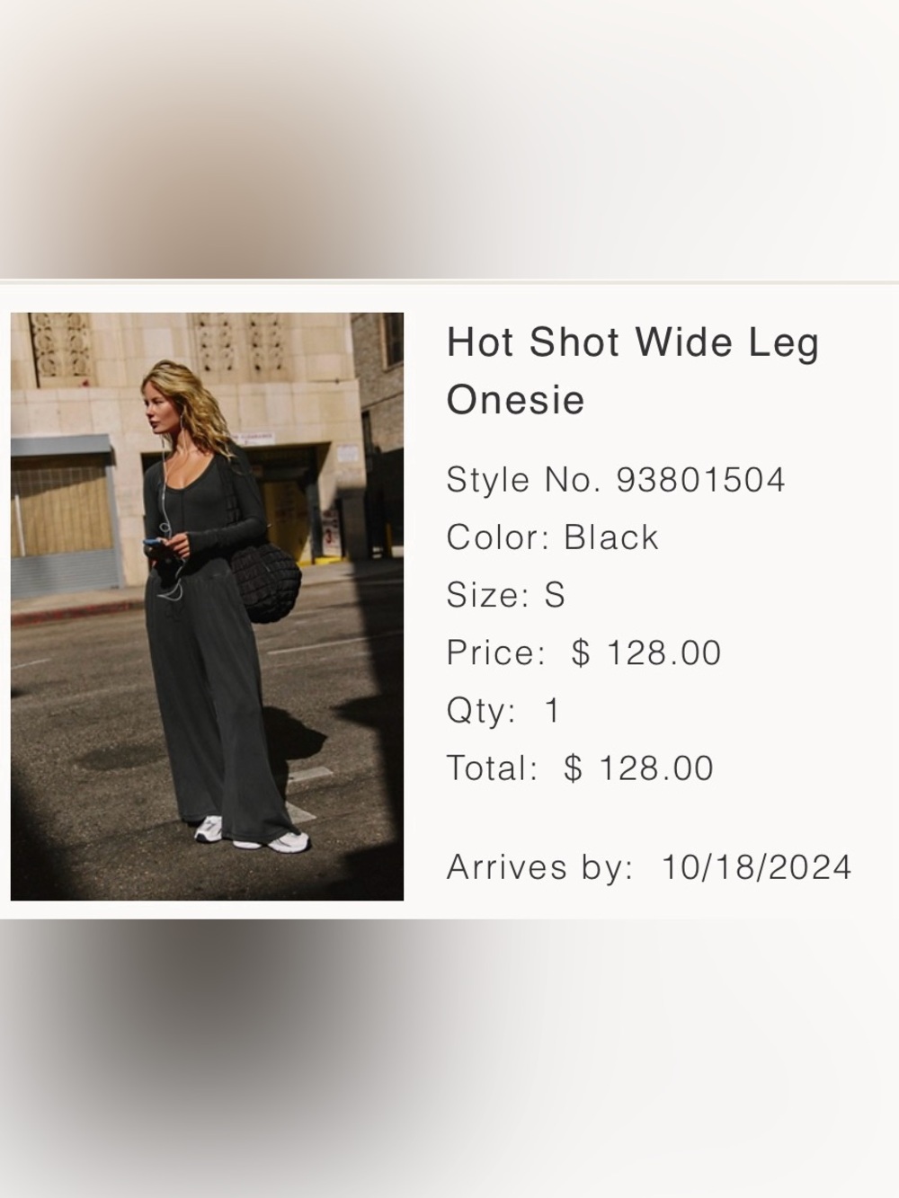 Free People Hot Shot Wide-Leg Onesie - Black